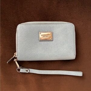 Michael Kors Light Blue Wristlet Wallet
